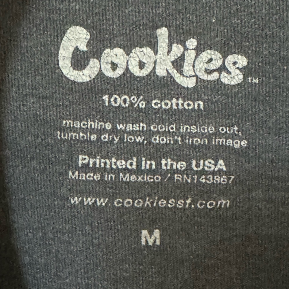 Cookies San Francisco CA Streetwear Cash Rolls Black Graphic T-Shirt Men’s M - Picture 5 of 6